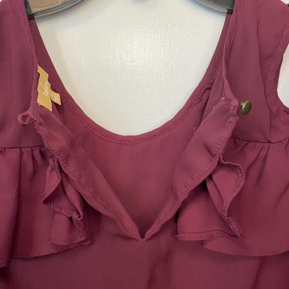 Takara Burgundy over the shoulder blouse - Picture 12 of 12
